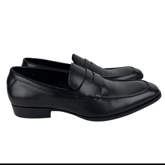 Alfani Black Faux Leather Men Penny Loafers - Picture 5 of 7